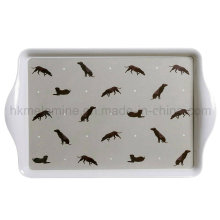 15inch Rectangle Melamine Serving Tray with Handle (TR1130)